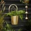 Iron Gold Wall Mounted Plant Pot 2 Iron Gold Wall Mounted Plant Pot -Online Home Furnishings 30925706