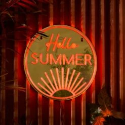Hello Summer Indoor Outdoor Neon Sign