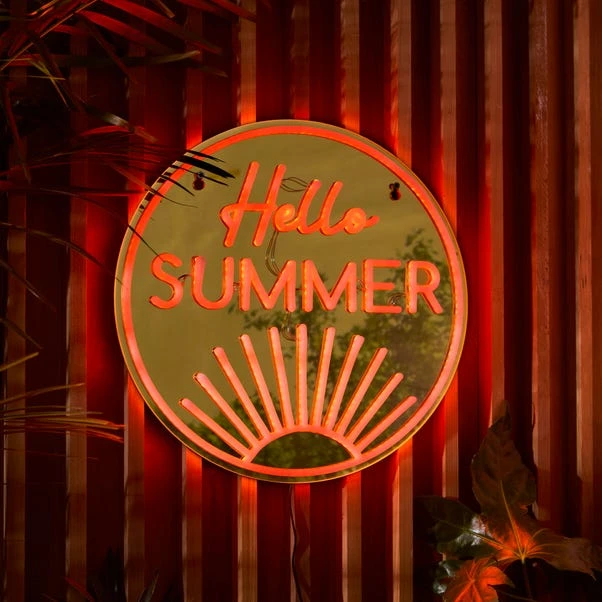 Hello Summer Indoor Outdoor Neon Sign 3 Hello Summer Indoor Outdoor Neon Sign