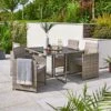 Grey Rattan 4 Seater Dining Cube Set 1 Grey Rattan 4 Seater Dining Cube Set -Online Home Furnishings 30927273