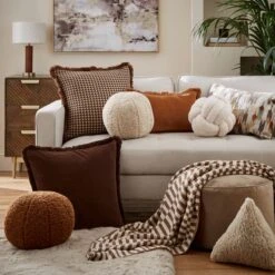 Rectangle Checkerboard Knit Throw 130cm X 180cm -Online Home Furnishings 30927635 alt04