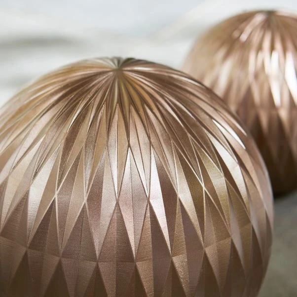 Set Of 2 Bronze Resin Garden Sculpture Balls 4 Set Of 2 Bronze Resin Garden Sculpture Balls - Image 2