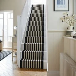 Beatrice Striped Textured Wool Stair Runner -Online Home Furnishings 30930315