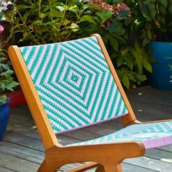 Sophie Robinson Jade & Lilac Pavilion Deck Chair 9 Sophie Robinson Jade & Lilac Pavilion Deck Chair -Online Home Furnishings 30934743 alt02