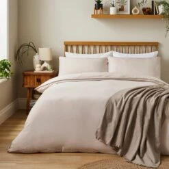 Super Soft Washed Microfibre Plain Duvet Cover And Pillowcase Set -Online Home Furnishings 30935179 alt07