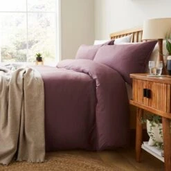 Super Soft Washed Microfibre Plain Duvet Cover And Pillowcase Set -Online Home Furnishings 30935186 alt06