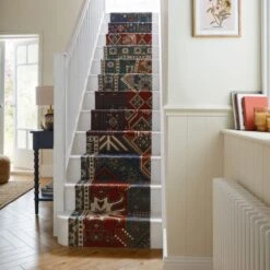 Traditional Patchwork Chenille Stair Runner -Online Home Furnishings 30938907