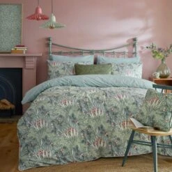 William Morris Artichoke 100% Cotton Duvet Cover And Pillowcase Set