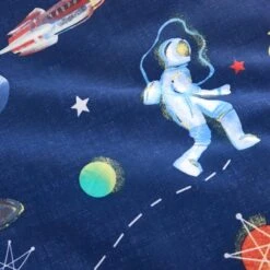 Space 100% Cotton Reversible Duvet Cover And Pillowcase Set 24 Space 100% Cotton Reversible Duvet Cover And Pillowcase Set -Online Home Furnishings 30945423 alt04