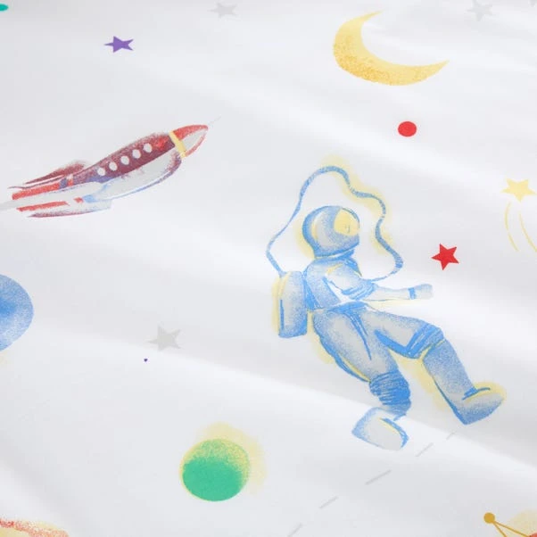 Space 100% Cotton Reversible Duvet Cover And Pillowcase Set 14 Space 100% Cotton Reversible Duvet Cover And Pillowcase Set - Image 12