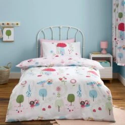 Toadstool Fairies Reversible Polycotton Duvet Cover & Pillowcase Set 26 Toadstool Fairies Reversible Polycotton Duvet Cover & Pillowcase Set -Online Home Furnishings 30957227