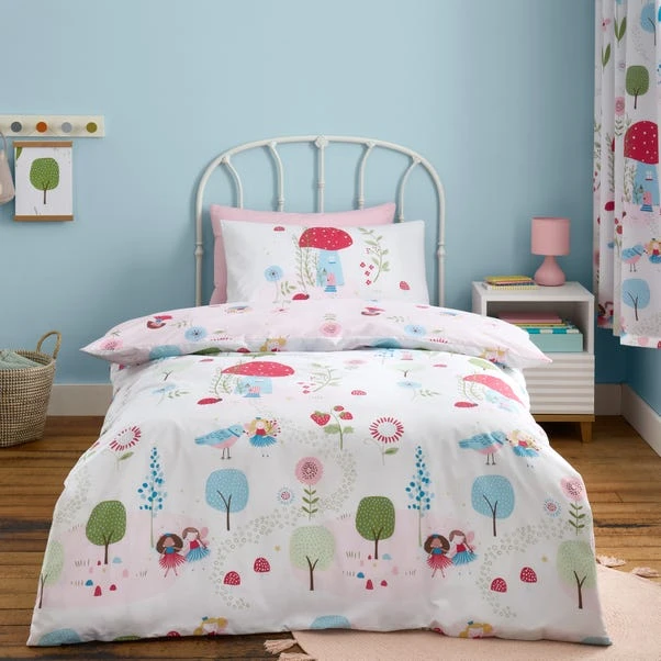 Toadstool Fairies Reversible Polycotton Duvet Cover & Pillowcase Set 9 Toadstool Fairies Reversible Polycotton Duvet Cover & Pillowcase Set - Image 7
