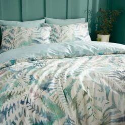 Palm House Fern 180 Thread Count Cotton Sateen Duvet Cover & Pillowcase Set -Online Home Furnishings 30957823 alt03