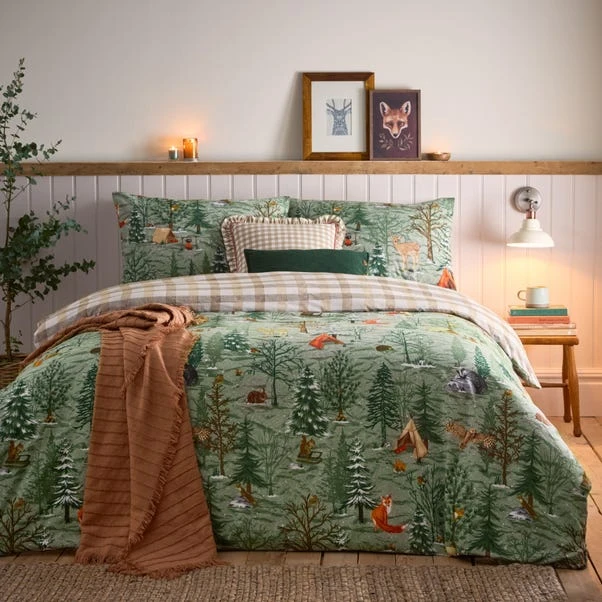 Lodge Wood 100% Cotton Duvet Cover And Pillowcase Set 15 Lodge Wood 100% Cotton Duvet Cover And Pillowcase Set - Image 13