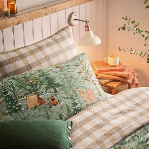 Lodge Wood 100% Cotton Duvet Cover And Pillowcase Set 4 Lodge Wood 100% Cotton Duvet Cover And Pillowcase Set - Image 2