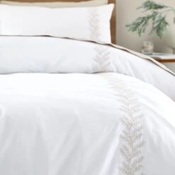 Bianca Embroidery Leaf Duvet Cover And Pillowcase Set 25 Bianca Embroidery Leaf Duvet Cover And Pillowcase Set -Online Home Furnishings 30963092 alt05