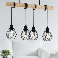 Online Home Furnishings 16 EGLO Townshend Industrial 4 Light Adjustable Diner Ceiling Light