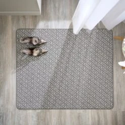 Marvel Boucle Greek Key Washable Doormat -Online Home Furnishings 30977254