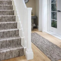 Marvel Broken Stripe Hard-wearing Washable Stair Runner -Online Home Furnishings 30977318 alt06