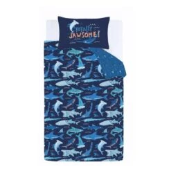 Catherine Lansfield Jawsome Shark Polycotton Duvet Cover & Pillowcase Set -Online Home Furnishings 30977433 alt05