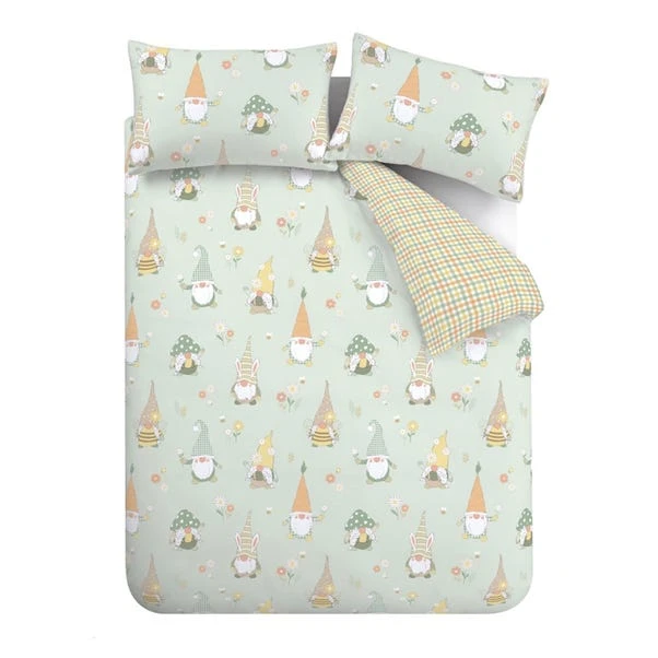 Catherine Lansfield Spring Gnomes Reversible Duvet Cover & Pillowcase Set 15 Catherine Lansfield Spring Gnomes Reversible Duvet Cover & Pillowcase Set - Image 13