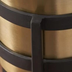Brass & Black Metal Plant Pot & Stand 17 Brass & Black Metal Plant Pot & Stand -Online Home Furnishings 30983139 alt03