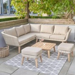 Pacific Lifestyle Cabon Outdoor Corner Seating Set