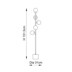 Return - Vogue Willis 5 Light Floor Lamp -Online Home Furnishings 30991261 alt08